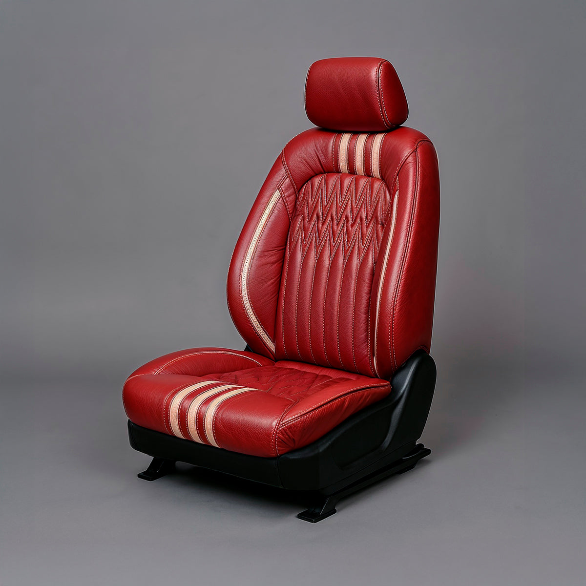 Wave Diamond Stitch Red