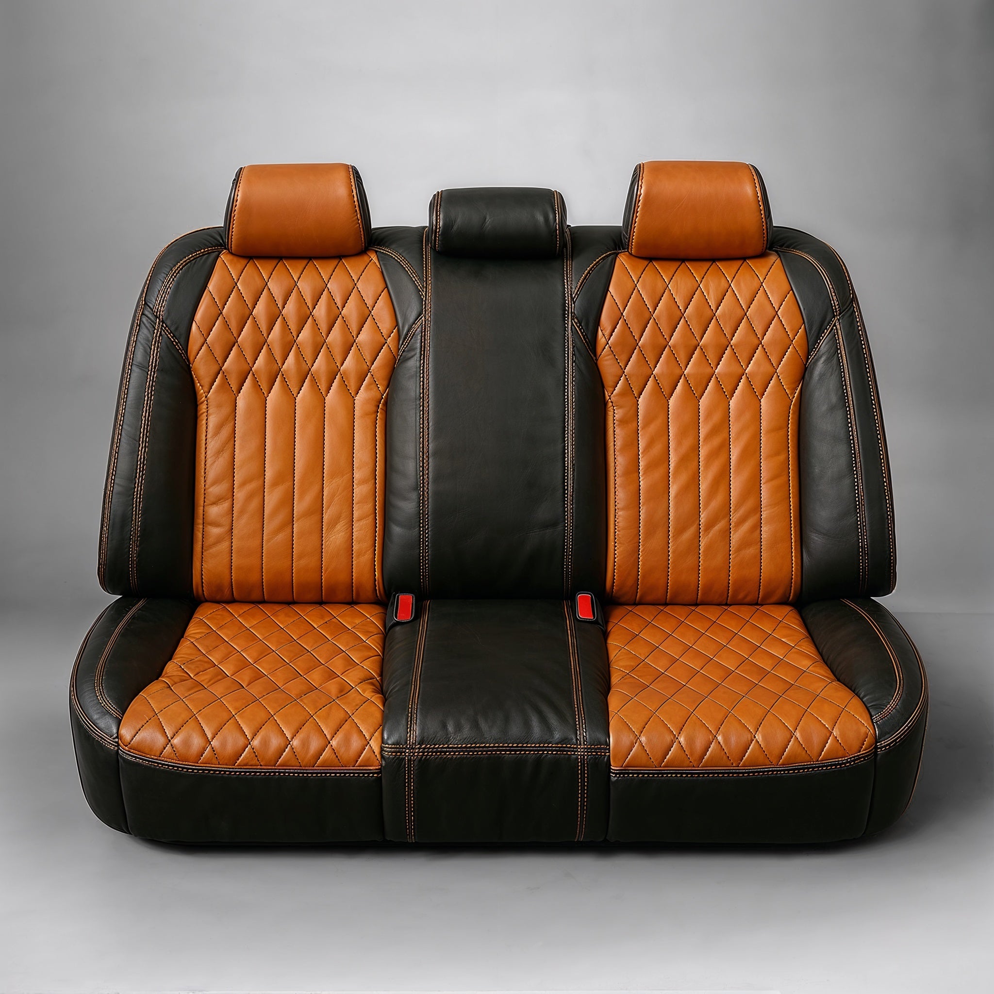 Diamond Chevron Stitching Orange